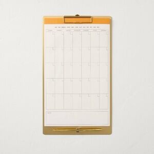 Hearth & Hand Magnolia Gold Clipboard Monthly Planner
